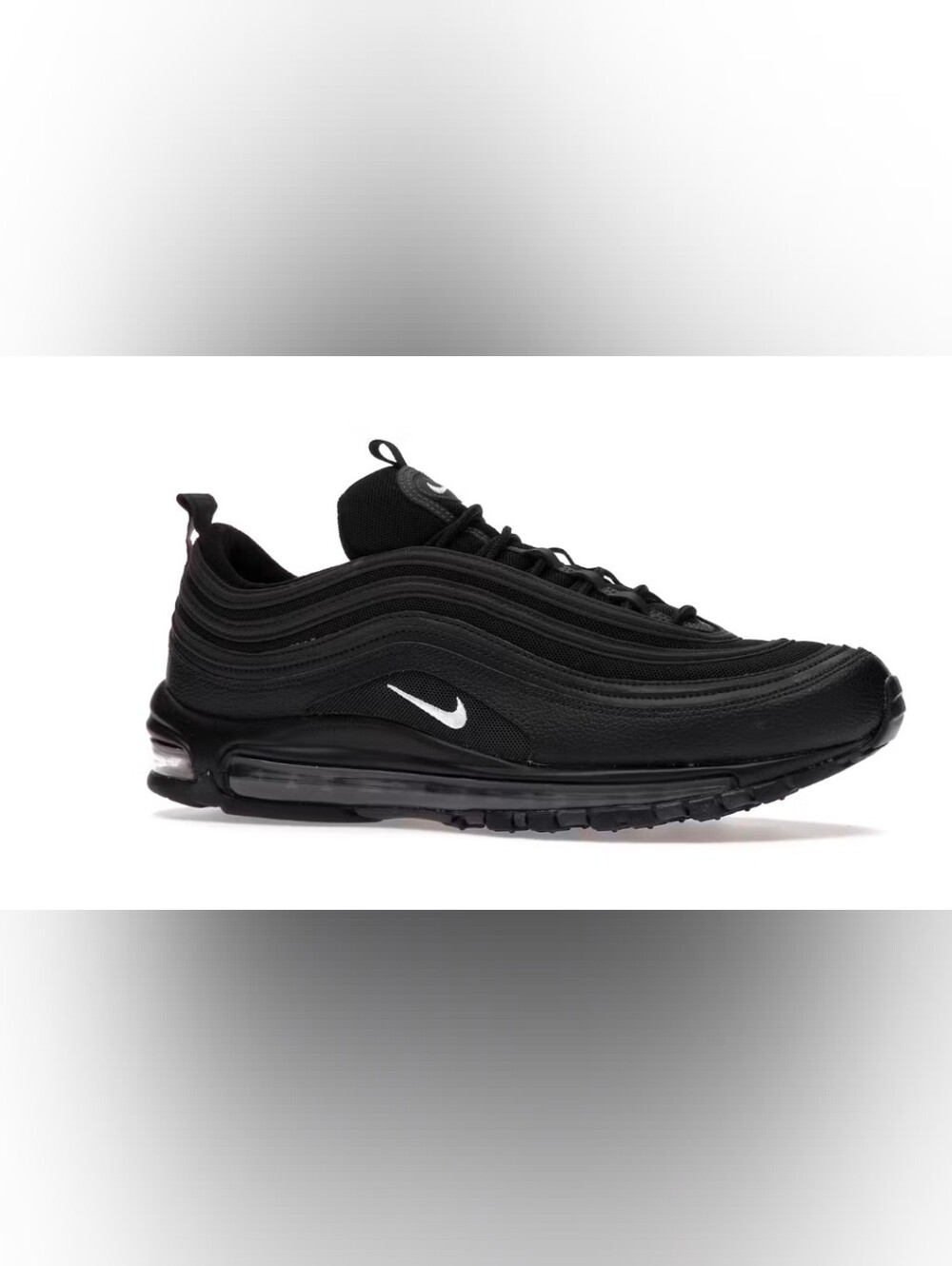 Nike Air Max 97 Sneaker in Black with White Swoosh